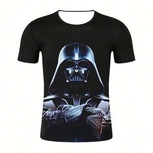 Camiseta de cuello redondo para hombre, prenda de vestir, de poliéster 100%, con diseño personalizado, con impresión en 3d, promoción de sublimación, barata, OEM - Product Image 1