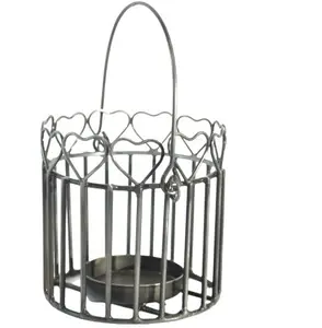 METAL WIRE TEALIGHT <b>LANTERN</b> DESIGN T-<b>LIGHT</b> HOLDER BEST SELLING TABLE TOP WEDDING USE CANDLE HOLDER - Product Image 1