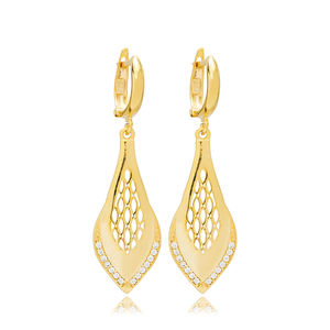 Boucles d'oreilles pendantes en forme de perle naturelle, bijoux turcs faits à la main, en argent Sterling 925, nouvelle collection - Product Image 1