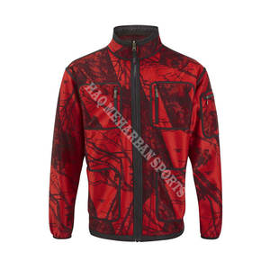 Veste polaire souple sur mesure pour hommes fermeture à glissière respirante grande taille hiver coton imprimé support denim à la mode - Product Image 1