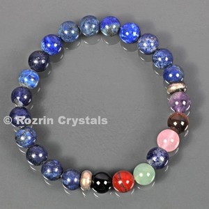 Supplier of Lapis Lazuli With <b>Chakra</b> stone 8 mm <b>Bracelets</b> : Lapis Lazuli With <b>Chakra</b> stone 8 mm <b>Bracelets</b> For Sale - Product Image 1