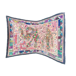 Antique Vintage Bohème Récupérer Patchwork Décoratif Tenture Murale Tapisserie - Product Image 1