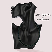 Collier Hawaïen en Coquille de Noix de Coco Fait Main, Collier Perlé de Plage pour Surfiste, Bijou d'Été Unisexe