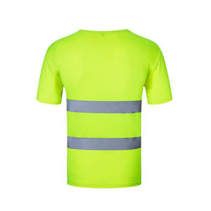 Chemise haute visibilité T-shirt à manches courtes de construction haute visibilité personnalisé en gros Chemises de travail haute visibilité de sécurité - Product Image 2