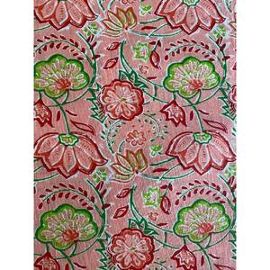 Indian Floral Cotton Fabric for Women's Clothing Lightweight Robe for Home Decor Curtains Covers and Toys for Boys - Product Image 2