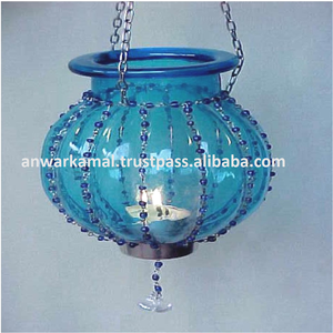 <b>Hanging</b> Beads Brass & Glass <b>Tealight</b> <b>Holder</b> for Home Decoration & Wedding /Event Decoration Christmas <b>Tealight</b> Candle <b>Holder</b> - Product Image 5