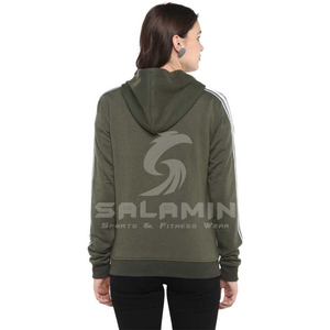 Sudaderas con Capucha de Forro Polar para Mujer, al por Mayor, OEM, de Alta Calidad, Estilo Urbano de Invierno, Oversize, con Cremallera Completa y Logotipo Personalizado en la Parte Delantera - Product Image 2
