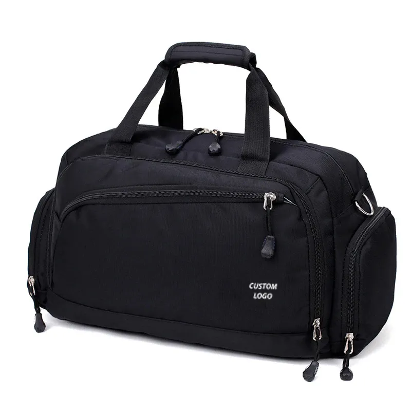 Bolso de gimnasio para hombre y mujer, bolsa deportiva cilíndrica de un hombro, de viaje, de nailon, impermeable