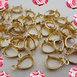 HARI Om sáng tạo hrmc 7322 925 sterling Silver Gold Plated Pear Shape prong Set Mặt Dây chuyền kết nối tìm kiếm Charm đối với trang sức - Product Image 1