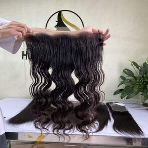 Offre Spéciale Hd Dentelle Frontale Invisible 13x4 13x6 corps Ondulés 100% vierge Vietnamien Cheveux Humains Avec des Faisceaux - Product Image 1