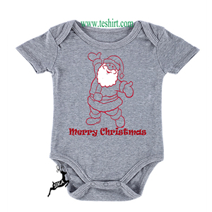santa bamboo romper baby custom OEM Organic Cotton OEM Baby Rompers eco friendly substantial infant clothing baby clothing <b>set</b> - Product Image 1