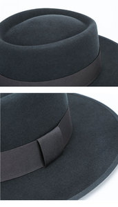 All'ingrosso della fabbrica Custom Extra Large lana Fedora di feltro UPF 50 ampio bordo piatto cappello in tessuto per gli uomini Australia Chapeau personaggio del partito - Product Image 4