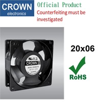 Ventilateur axial sans balais CROWN AC 110V 220V avec pales en plastique, personnalisable OEM pour usine de fabrication, modèle IGE12038