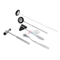 Ensemble de 5 marteaux neurologiques manuels en acier inoxydable noir, multifonctionnels, pour diagnostic orthopédique et percussion
