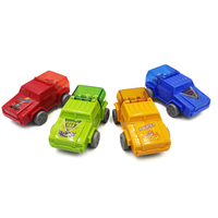 Taille-crayon double trou en forme de voiture de dessin animé pour enfants, à rétrofriction, vente directe usine