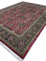 Tapis 100% laine noué à la main de haute qualité motif abstrait brodé du fabricant indien meilleur prix pour le salon