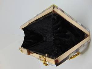 Pochette en mosaïque pour femmes, motif mère de perle, bourse en métal - Product Image 4