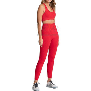 Soutien-gorge en maille pour femmes, legging, tenue de sport, ensemble de Yoga, sans couture, 2021 - Product Image 1
