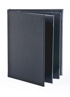 Porte-menu en cuir pour restaurant 9x12 pouces, dossier 4 panneaux 6 vues, présentateurs de menu pour restaurants, aliments usagés