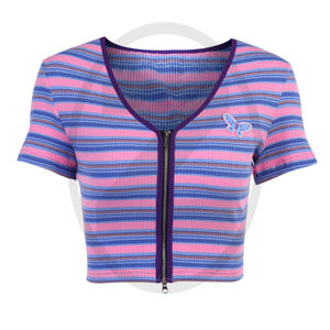 HG65-camisetas cortas básicas sexys para mujer, camisas blancas para discoteca, Tops cortos de manga larga con logotipo personalizado, primavera 2021 - Product Image 1