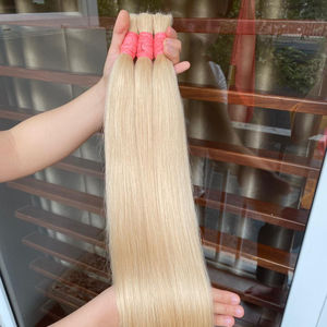Venta caliente Remy virgen 100% extensiones de cabello humano cabello de lujo color rubio cabello eslavo - Product Image 3