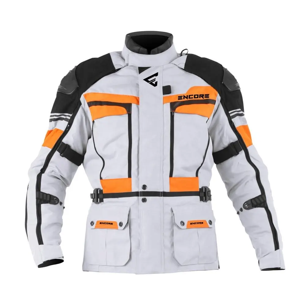 WATERPROOF & BREATHABLE ADVENTURE MOTORCYCLE MEN JACKETS WITH CE APPROVED PROTECTORS