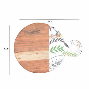 Plateau de service en bois fait à la main avec la meilleure finition imprimée pour la nourriture et les boissons servant plusieurs modèles disponibles - Product Image 1