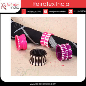 Vente directe usine : Anneaux de serviette en rayonne élégants faits à la main pour la décoration de table, idéaux pour la restauration, l'hôtellerie et les événements (export) - Product Image 3