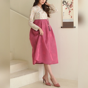 Splendido Coreano Femminile Jeogori gonna Hanbok vestito di Un Pezzo 2021 Nuova Collezione Ultima delle Donne di Disegno di usura Texture Morbida - Product Image 2