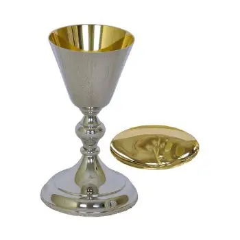 New Silver Ciborium with Inner Chalice metal brass gold plated or silver plated for church use blessed sacraments in India