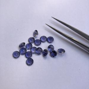 Pierre d'Iolite naturelle de 6 mm, taille brillante facettée, pierre en vrac certifiée IGI, bleu, fabricant en ligne, meilleur prix de gros d'usine - Product Image 2