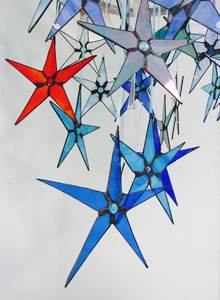 Adorno de árbol de estrella azul moraviar, hecho a mano, novedad - Product Image 6