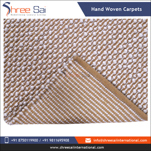 Tapis élégants en laine et coton brodés à la main du fournisseur OEM Ensembles de tapis de meilleure qualité à motif abstrait réversible lavable - Product Image 4