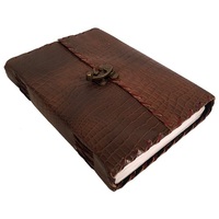Classic Genuine Leather Journal Diary Handmade Book Writing Notebook Scrapbook Python Embossed Leather Journals