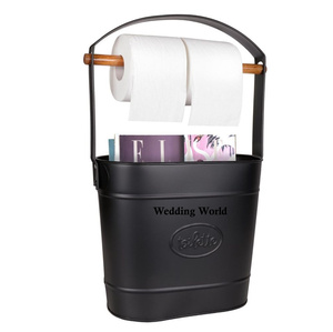 Porte-mouchoirs en fer enduit de poudre noire conception personnalisée distributeur de mouchoirs en gros classique élégant porte-mouchoirs en gros - Product Image 1