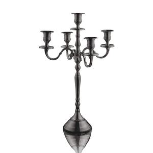 Pièces centrales de décoration de Noël de mariage de beaux candélabres en verre à la mode à vendre - Product Image 1