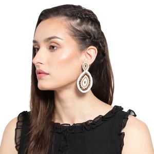 2022 femmes haute couture à la main au crochet perle de rocaille boucles d'oreilles multicolore en gros - Product Image 5