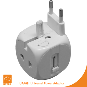 Tiny Design Universal Travel <b>Adapter</b> with 2 Outlets for <b>EU</b>/UK/AU/US - Product Image 2