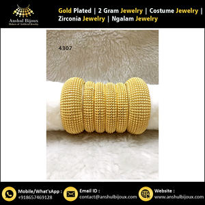 Africaine perlée Bracelet Conception Bijoux Mariée Plaqué Or - Product Image 4