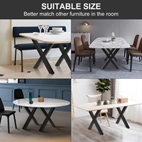 Ensemble de 2 pieds de Table en forme de X, pieds de Table en métal forgé, haute qualité