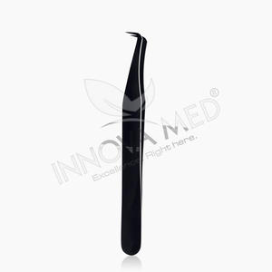 Pinzas para Extensión de Pestañas de 45 Grados, Color Negro Mate, Herramientas de Aplicación de Pestañas para Salón de Belleza con Punta Puntiaguda para Extensión de Pestañas - Product Image 3