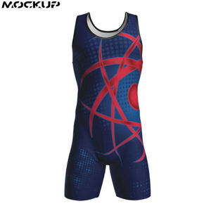 Maillot de sport par Sublimation, Logo personnalisé, tenue de lutte pour jeunes, - Product Image 4
