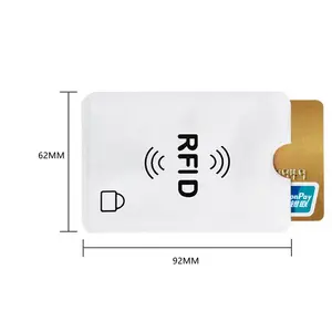 Custom RFID blocking sleeves card blocker holder nfc card blocker smart anti rfid card sleeves