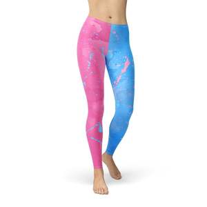Pink or Blue Sleeping Beauty Inspired - Leggings in Capri or Full Length - Product Image 3
