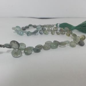 5mm 6mm 7mm musgo Natural aguamarina corazón liso Briolette cuentas de piedras preciosas hebra comprar en línea Mejor Precio de distribuidor al por mayor Alibaba - Product Image 1