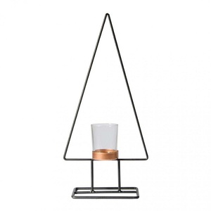 Bougeoir en métal doré martelé de qualité supérieure avec cheminée en verre de luxe pour la maison et les événements - Product Image 5