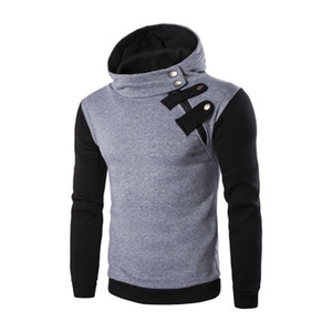 Style de mode masculine, sweat à capuche en coton molletonné à col long pour vêtements masculins - Product Image 1