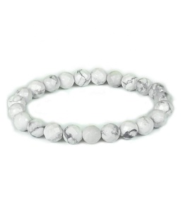 Natural Howlite 8mm Beaded <b>Bracelet</b> Crystal <b>Healing</b> Gemstone <b>Bracelet</b> Reiki Chakra Meditation Jewelry Gift - Product Image 4