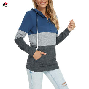 Pull à capuche multicolore pour femmes, vêtement décontracté à la mode avec fermeture éclair, tissu molletonné en coton de haute qualité, Logo personnalisé, vente en gros, collection 1/4 - Product Image 6