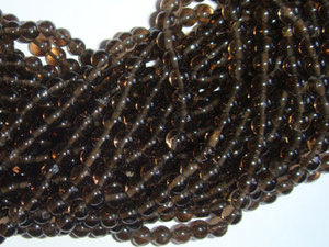 Cuentas de cuarzo natural Smoky en forma de bola, tamaño 4mm, longitud del hilo 13 pulgadas, precio al por mayor para la fabricación de joyería DIY. - Product Image 3